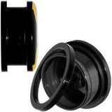 1 inch Black Acrylic Batman Screw Fit Plug Set