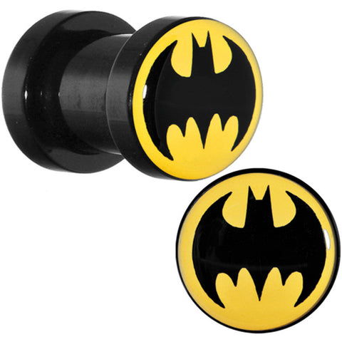2G Black Acrylic Batman Screw Fit Plug Set