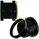 7/16 Black Acrylic Batman Screw Fit Plug Set