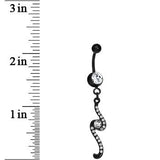 Clear Double Swirl Belly Ring