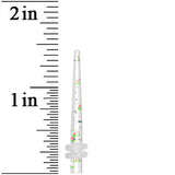 8G Clear Acrylic Glitter Cherry Confetti Taper