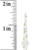 6G Clear Acrylic Glitter Cherry Confetti Taper