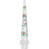 2G Clear Acrylic Glitter Cherry Confetti Taper