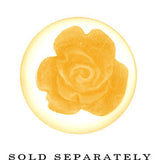 00G Clear Acrylic Yellow Floating Rose Flower Saddle Plug