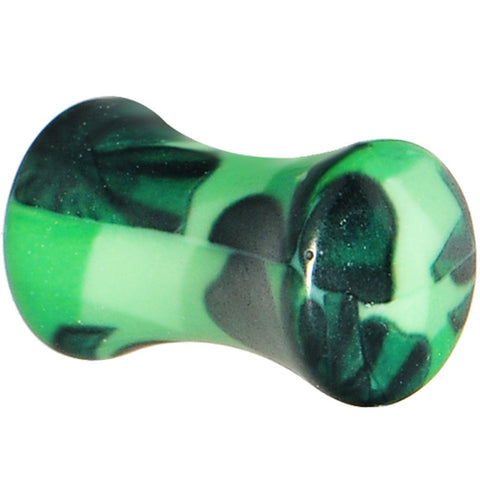 4G Green Acrylic Four Leaf Clover Field Saddle Plug