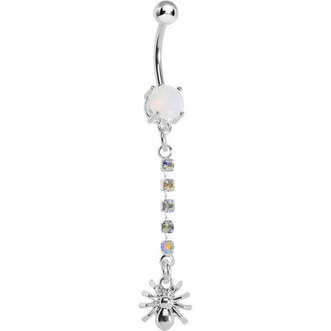 Aurora Gem Spider Dangle Belly Ring