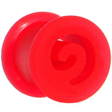 0G Red Flexible Silicone Flat Spiral Plug