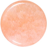 00G Peach Jade Semi Precious Stone Saddle Plug Set