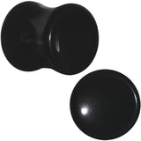 00G Natural Black Obsidian Saddle Plug Set