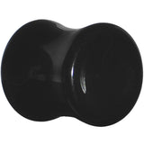 00G Natural Black Obsidian Saddle Plug Set