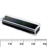 1x3.5 Clear Acrylic Gem Box with Black Velvet Lining
