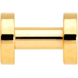 8G Gold Plated Screw Fit Tunnel Set