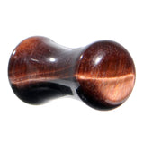 4G Red Tiger Eye Natural Stone Plug