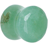 00G Green Aventurine Natural Stone Faceted Saddle Plug Set