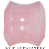 9/16 Rose Quartz Semi Precious Stone Faceted Double Flare Plug
