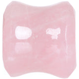 1/2 Rose Quartz Natural Stone Faceted Saddle Plug Set
