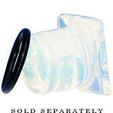 1/2 Opalite Semi Precious Stone Pyramid Top Plug