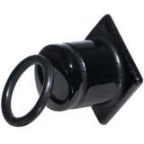 1/2 Black Agate Semi Precious Stone Pyramid Top Plug