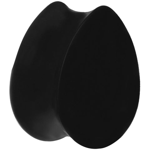4G Black Silicone Double Flare Teardrop Plug