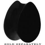 4G Black Silicone Double Flare Teardrop Plug