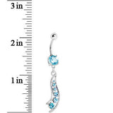 Aqua Gem Journey Swirl Belly Ring