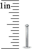 14G 3/8 Internally Threaded 2.5mm Gem Ball Labret