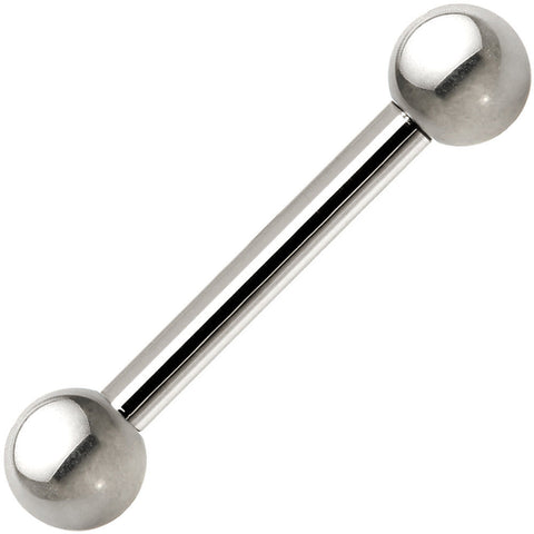 14G Grade 23 Solid Titanium Barbell 1/2 4mm