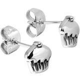 316L Stainless Steel Cupcake Stud Earrings