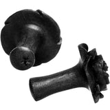 6G Organic Arang Wood Rose Flower Hand Carved Plug Set