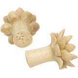 2G Organic Crocodile Wood Lily Hand Carved Plug Set