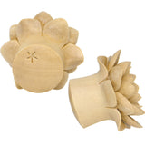 3/4 Organic Crocodile Wood Lily Hand Carved Plug Set