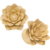 3/4 Organic Crocodile Wood Lily Hand Carved Plug Set