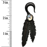 2G Organic Areng Wood Spirit Feathers Hanger Plug Set