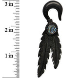 0G Organic Areng Wood Spirit Feathers Hanger Plug Set
