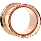 7/16 Double Flare Rose Gold Plated Hollow Tunnel Plug