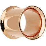 7/16 Double Flare Rose Gold Plated Hollow Tunnel Plug