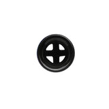 6G Double Flare Black Titanium Hollow Divine Cross Tunnel Plug