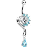 Aqua and Crystalline Dream Starlet Belly Ring