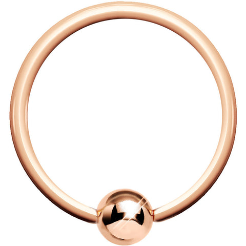 18G Rose Gold BCR Captive Ring 3/8 3mm Ball