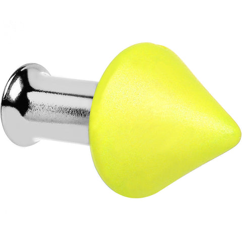 4G Yellow Neon Cone Stainless Steel Plug