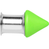 0G Green Neon Cone Stainless Steel Plug