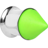 00G Green Neon Cone Stainless Steel Plug