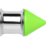 00G Green Neon Cone Stainless Steel Plug