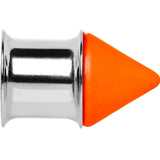 00G Orange Neon Cone Stainless Steel Plug