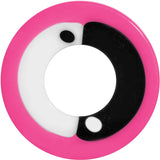 9/16 Pink Neon Acrylic Modern Yin Yang Screw Fit Tunnel Plug