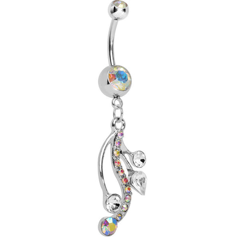 Aurora Gem Swirling Bubbles Dangle Belly Ring