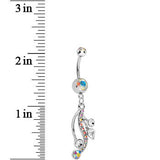 Aurora Gem Swirling Bubbles Dangle Belly Ring