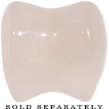 00G Natural Rose Flower Quartz Sweet Heart Stone Saddle Plug