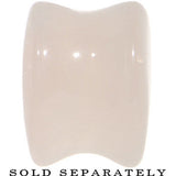 9/16  Natural Rose Quartz Sweet Heart Stone Saddle Plug Set