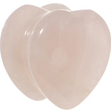5/8 Natural Rose Quartz Sweet Heart Stone Saddle Plug Set